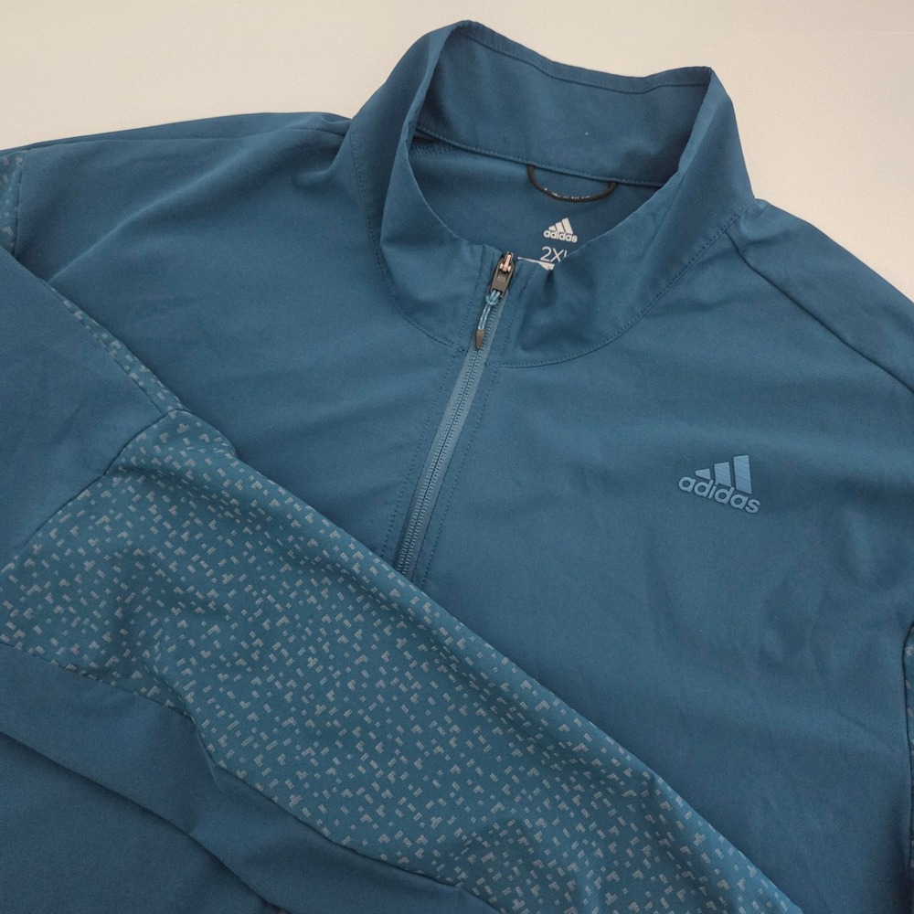 Adidas Energy Running Jacket Teal Blue ClimaStorm Windbreaker Mens 2XL